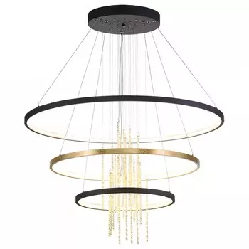 Подвесной светильник monica (odeon light) черный 150 см.