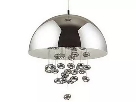 Подвесной светильник nube (odeon light) серебристый 120 см.