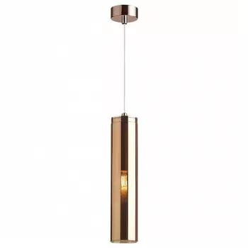 Подвесной светильник klum (odeon light) коричневый 150 см.