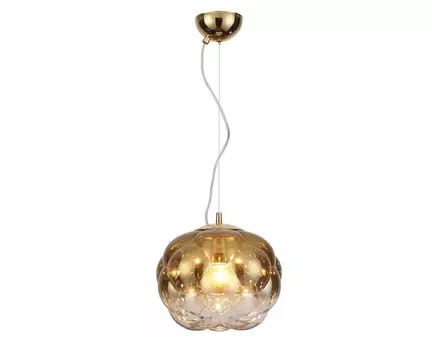 Подвесной светильник pecola (odeon light) золотой 150 см.