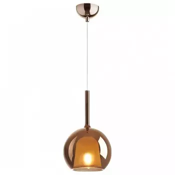 Подвесной светильник leva (odeon light) коричневый 150 см.