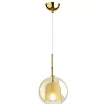 Подвесной светильник leva (odeon light) золотой 150 см.