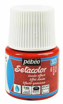 Краска по ткани с эффектом замши Pebeo "Setacolor" 45 мл красный