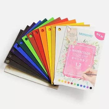 Краски акварельные на бумаге Mungyo "color chip" 12 цветов