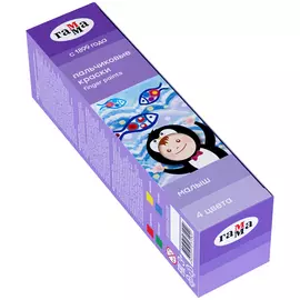 Краски пальчиковые Гамма "Малыш" 4 цв* 40 мл, картонная упаковка