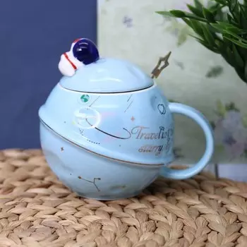 Кружка "Travel in the starry sky", light blue 450 мл