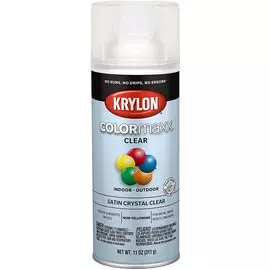 Лак защитный Krylon "Colormaxx Acrylic Crystal clear" 311 г, сатиновый, в аэрозоли