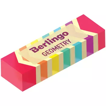 Ластик Berlingo "Geometry", прямоугольный, пластиковый, 48*15*10 мм