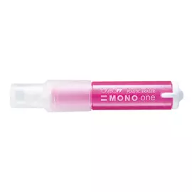 Ластик-карандаш Tombow "Mono one" корпус прозрачный, розовый