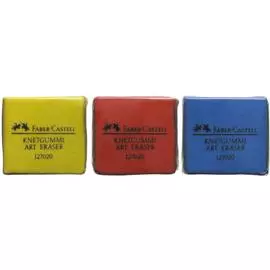 Ластик-клячка Faber-castell цветной в пластиковой упаковке
