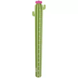 Линейка деревянная MESHU "Cactus" 15 см, ассорти, европодвес