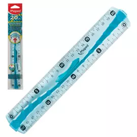 Линейка Maped Flex 20 см, прозрачная, не ломающаяся