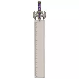 Линейка с топпером MESHU "Grey sword" 12 см, европодвес