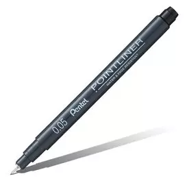Линер Pentel "Pointliner" 0,05 мм, черные чернила