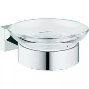 Мыльница Grohe Essentials Cube с держателем (40754001)