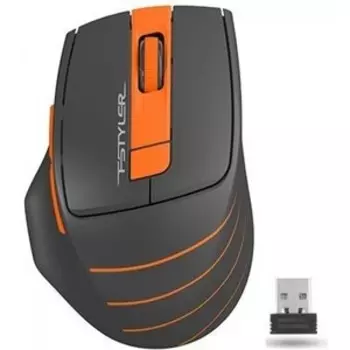 Мышь A4Tech Fstyler FG30, серый/оранжевый, оптическая (2000dpi)