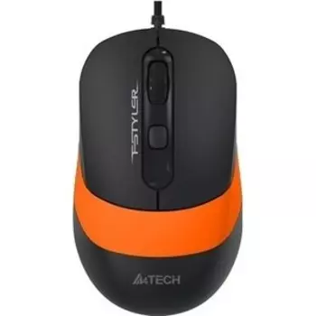 Мышь A4Tech Fstyler FM10 черный/оранжевый оптическая (1600dpi) USB (4but)