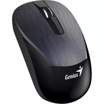 Мышь Genius ECO-8015 металлический серый (Iron Gray), 2.4GHz, BlueEye 800-1600 dpi, аккумулятор NiMH new package