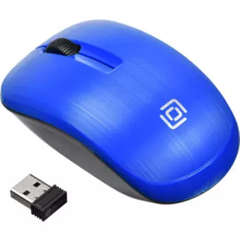 Мышь Oklick 525MW черный/синий оптическая (1000dpi) беспроводная USB для ноутбука (3but) (1090723)