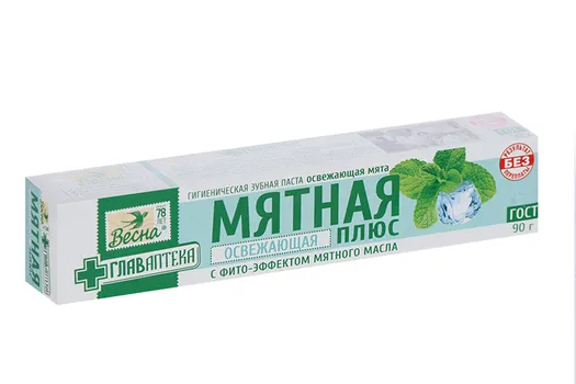З/паста Весна Главаптека Мятная освежающая мята в пенале, 90 г