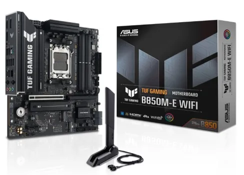Материнская плата mATX ASUS TUF GAMING B850M-E WIFI 90MB1LS0-M0EAY0 (AM5, AMD B850, 4*DDR5, 4*SATA, 3*M.2, 3*PCIe, WiFi, BT, 4*USB 3.2, 3*USB 2.0, HDM