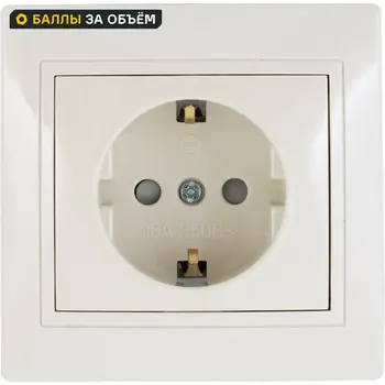 Розетка встраиваемая Tdm Electric Таймыр с заземлением со шторками цвет белый