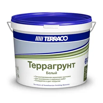 Грунтовка для внутренних и наружных работ Terraco Террагрунт белый 5 кг