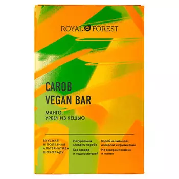 Шоколад Royal Forest 50г манго, урбеч из кешью