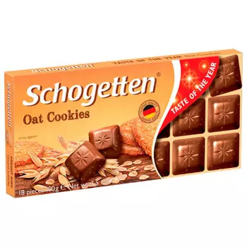 Шоколад Schogetten 100 г молочный с кусочками овсяного печенья