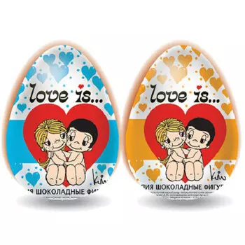 Шоколадное яйцо Love is 20г с игрушкой кор сладкая сказка