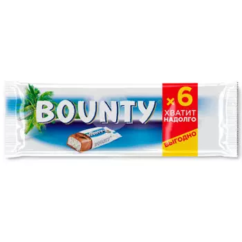 Шоколадные батончики Bounty 165г мультипак