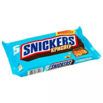 Шоколадный батончик Snickers Crisper 60г Mars