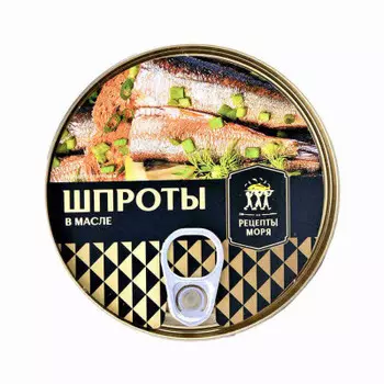 Шпроты рецепты моря 230г в масле ж/б ключ