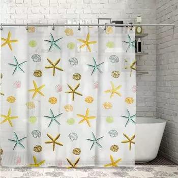 Штора для ванной Absolut Home 180*180 см морские звёзды