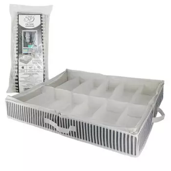 Система хранения для обуви Save&amp;Soft 12 отделений 72*60*13см складная 2 застежки-молнии проз