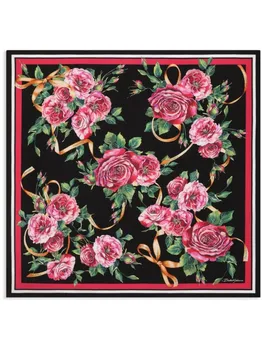 Платок с цветочным принтом Dolce & Gabbana, черный