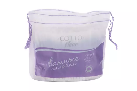 Ватные палочки Cotto Fleur, 200 шт, фиолетовый