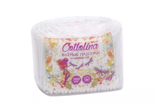 Ватные палочки Cottolina, 300 шт, ПЭ