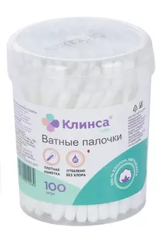Ватные палочки Клинса, 100 шт