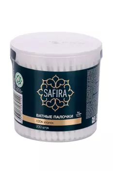 Ватные палочки SAFIRA, 200 шт, цилиндр