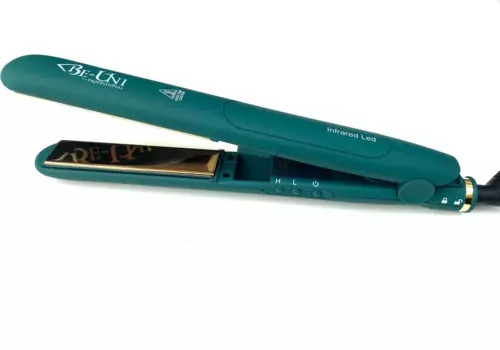 Утюжок для выпрямления волос Gold Titan Pro с золотым зеркальным титановым покрытием