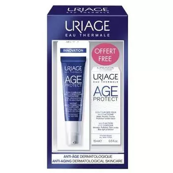 Uriage Age Protect - Набор (филлер мгновенного действия для коррекции морщин 30 мл, крем для кожи контура глаз 15 мл)