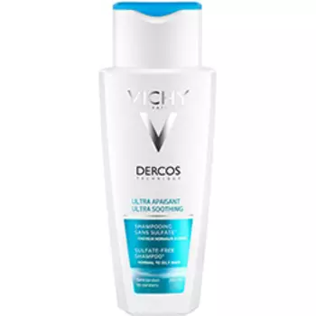 Vichy Dercos Shampooing - Шампунь успокаивающий для нормальных и жирных волос 200 мл