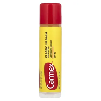 Carmex, Классический бальзам для губ, лечебный SPF 15, 0,15 унции (4,25 г)