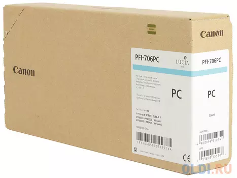Картридж Canon PFI-706 PC для iPF8300S 8400 9400S 9400 фото голубой
