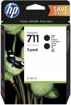Картридж HP 711 (P2V31A) черный (black) 2x80 мл для HP DesignJet T120/520