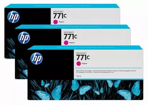 Картридж HP №771C B6Y33A для HP Designjet Z6200 775 мл пурпурный 3шт