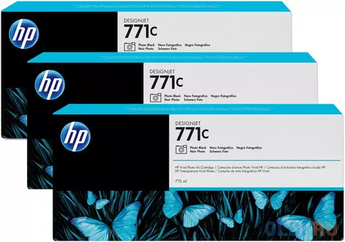 Картридж HP B6Y37A №771С для HP Designjet Z6200 черный 3шт