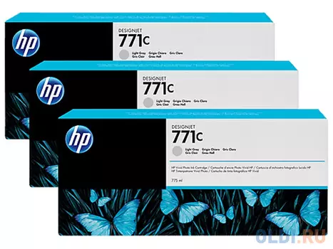 Картридж HP B6Y38A №771С для HP Designjet Z6200 серый 3шт