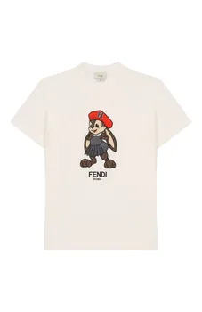 Хлопковая футболка Fendi